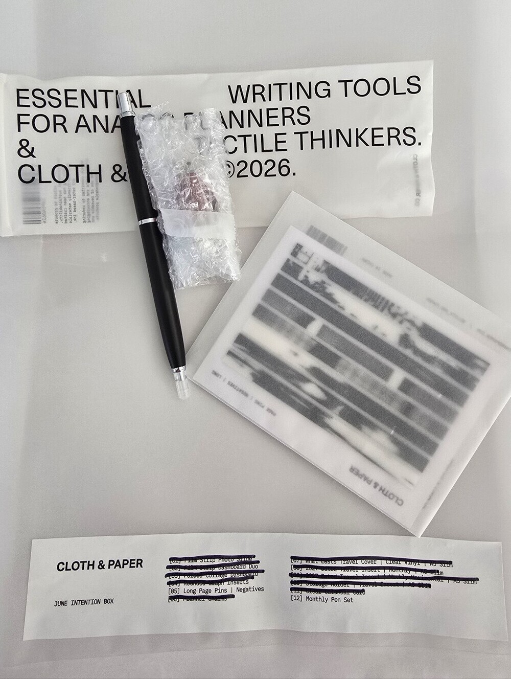NiB Cloth & Paper June 2026 Sub Box Items: Page Pins And Fountain Pen